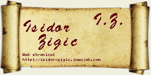 Isidor Žigić vizit kartica